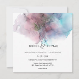Convites Abstrato de Aquarela | Paint Splash Wedding