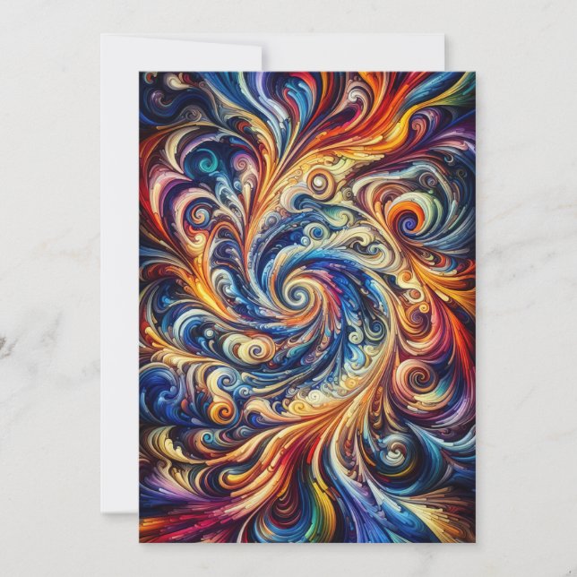 Convites Abstrato de arte colorida (Frente)