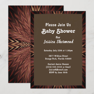 Convites Abstrato de cobre tribal em Chá de fraldas de porc