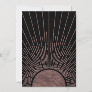 Convites Abstrato de Fase Lua Conjunto Sol E Raios Solares,