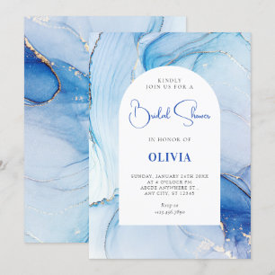 Convites Abstrato de mármore azul