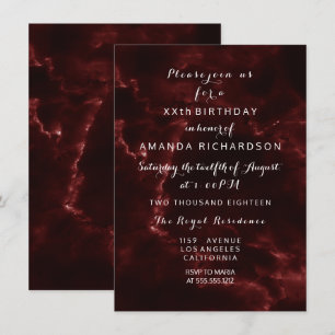 Convites Abstrato de mármore marrom do evento de Borgonha