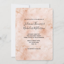 Convites Abstrato de Pêssego Rosa