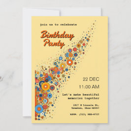 Convites Abstrato dentro do círculo personalizado