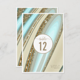 Convites Abstrato Glitter Strata Wedding Table Number ID903