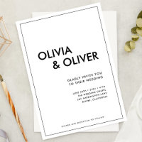 Abstrato Moderna Tipografia Preta e Branca