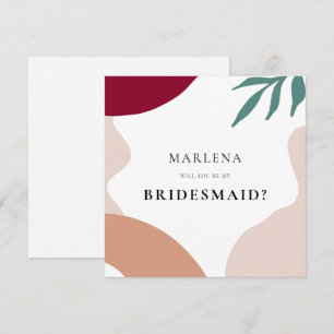 Convites abstrato moderno forma carta de proposta de Brides