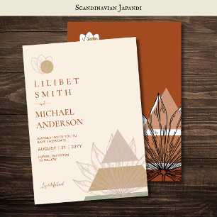 Convites Abstrato Moderno Japandi Escandinavo Datas de Salv