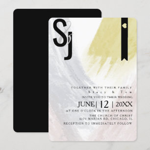 Convites Abstrato Mostarda Pincel Pincel Pincel Pincel Pisa