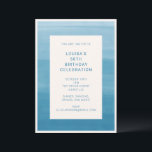 Convites Abstrato Ombre Gradient Ocean Blue 50th Birthday<br><div class="desc">Abstrato Ombre Gradient Ocean Blue 50th Birthday Invitation - todo o texto é editável para que este modelo possa ser usado em qualquer idade.</div>