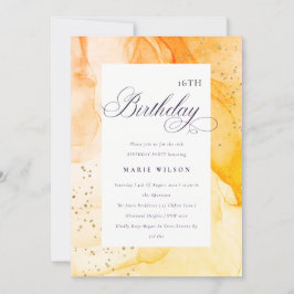 Convites Abstrato Pastel Amarelo Laranja Qualquer Idade Ani