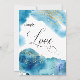 Convites *~* Abstrato Tropical Beach Glitter Waves Wedding