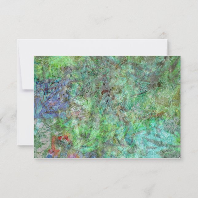 Convites Abstrato verde calmo, verde calmo (Frente)