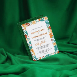 Convites Abstrato Wildflower Chic Bold Bright Boho