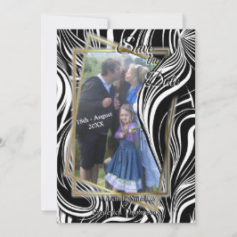 Convites Abstratos criativos de preto e branco sem costura