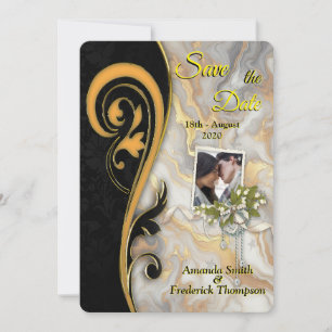 Convites Abstratos Dourados em Texturas Márteis Pretas e Mi