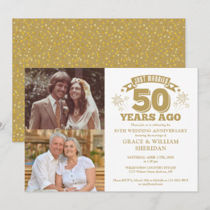 Convites Acaba de Casar Aniversário de 50 anos de Casamento