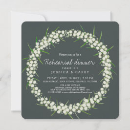 Convites Acacia art floresce verde antes do ensaio de casam