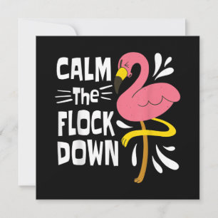 Convites Acalme o Rebanho Camisa Divertida Flamingo Rosa