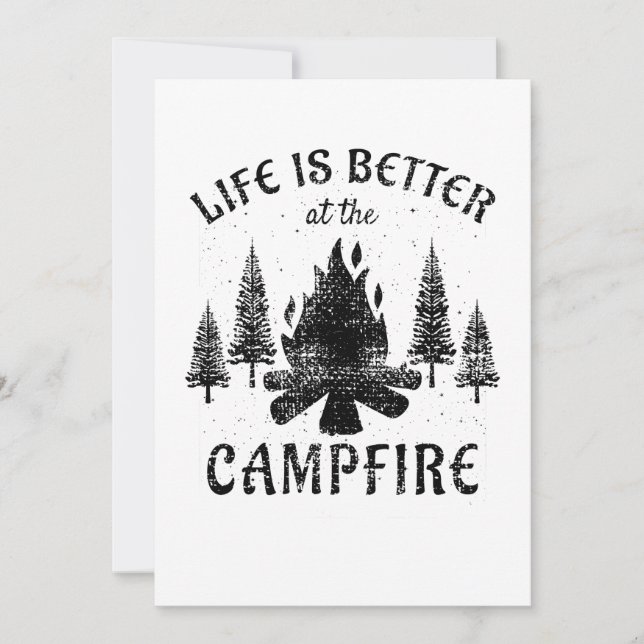 Convites Acampamento - A Vida É Melhor Pelo Foguete (Frente)