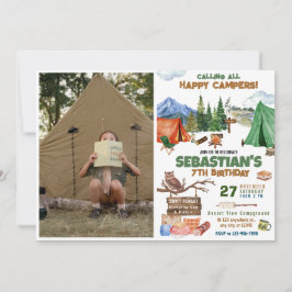 Convites Acampamento de crianças modernas Festas de anivers