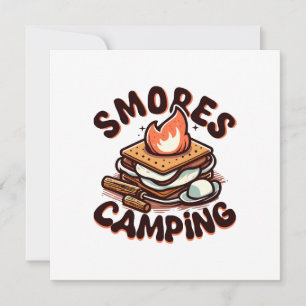 Convites acampamento de smores