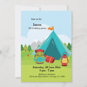 Convites Acampamento de Verão