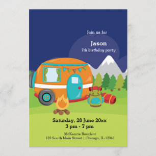 Convites Acampamento de Verão