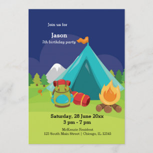 Convites Acampamento de Verão