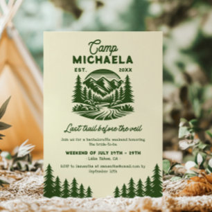 Convites Acampamento Fim de Semana de Despedida de Solteira