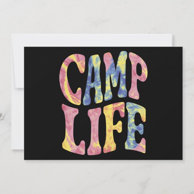 Convites Acampamento Meninas de Verão Vida de Acampamento T (Frente)