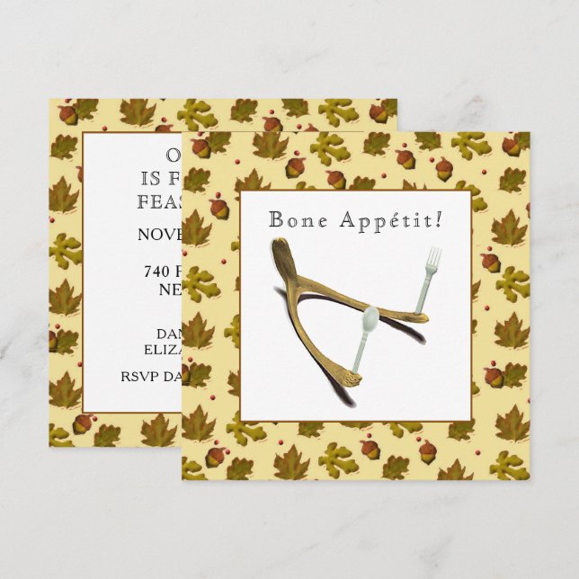 Convites Ação de Graças Criativa (Frente/Verso)