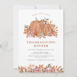 Convites Ação de Graças de Pumpkin