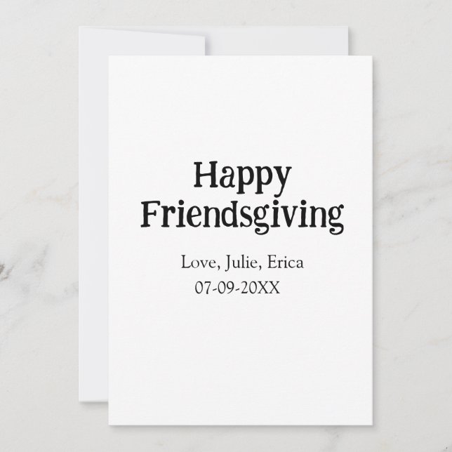 Convites Ação de graças dos amigos feliz adicionar nome com (Frente)