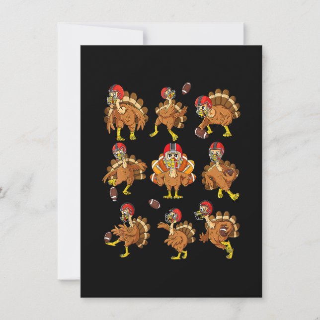 Convites Ação de Graças entre os jogadores de futebol turco (Frente)