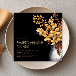 Convites Ação de Graças Moderna e Amizade Elegante