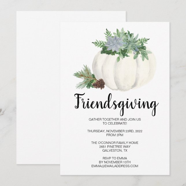 Convites Ação de Graças Rústica Cai no Amargo (Frente/Verso)