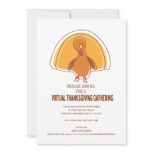 Ação de Graças Virtual da Turquia Simples Moderna