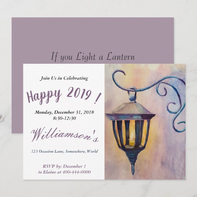 Convites Acenda o caminho 2019 (Frente/Verso)