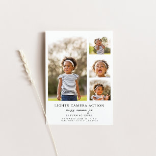 Convites Acende Camera Action Photo Birthday Invite