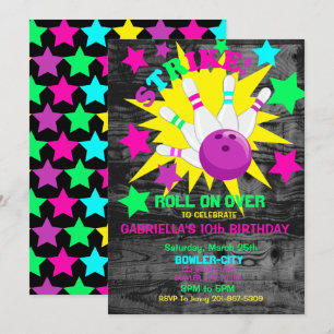 Convites Acender... FESTA DE ANIVERSÁRIO Boliche STRIKE