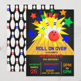 Convites Acender... FESTA DE ANIVERSÁRIO Boliche STRIKE