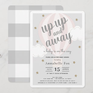 Convites Acima do chá de fraldas ascendente e ausente do
