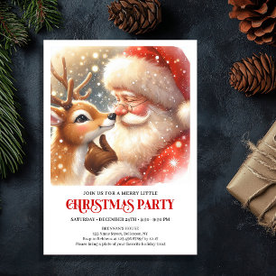 Convites Aconchegante Papai Noel Rudolph Festa Familiar Nat