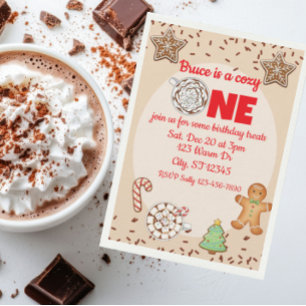 Convites Aconchegante Um, chocolate quente inverno 1º anive