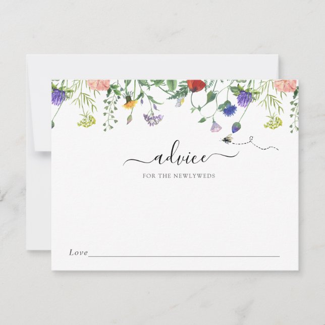 Convites Aconselhamento de Flor Selvagem e Abelhas para o C (Frente)