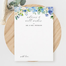 Convites Aconselhamento e Desejos de Casamento de Hydrangea