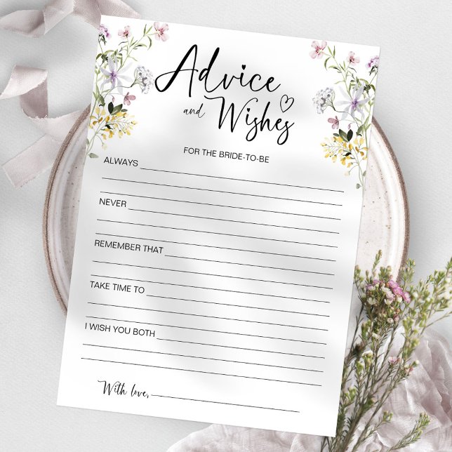 Convites Aconselhamento e Desejos de Flores Selvagens para  (Criador carregado)