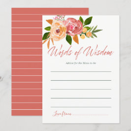 Convites Aconselhamento floral em aquarela para o Chá de fr