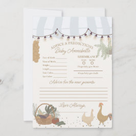 Convites Aconselhamento Fresco Fazenda para Bebê no Mercado